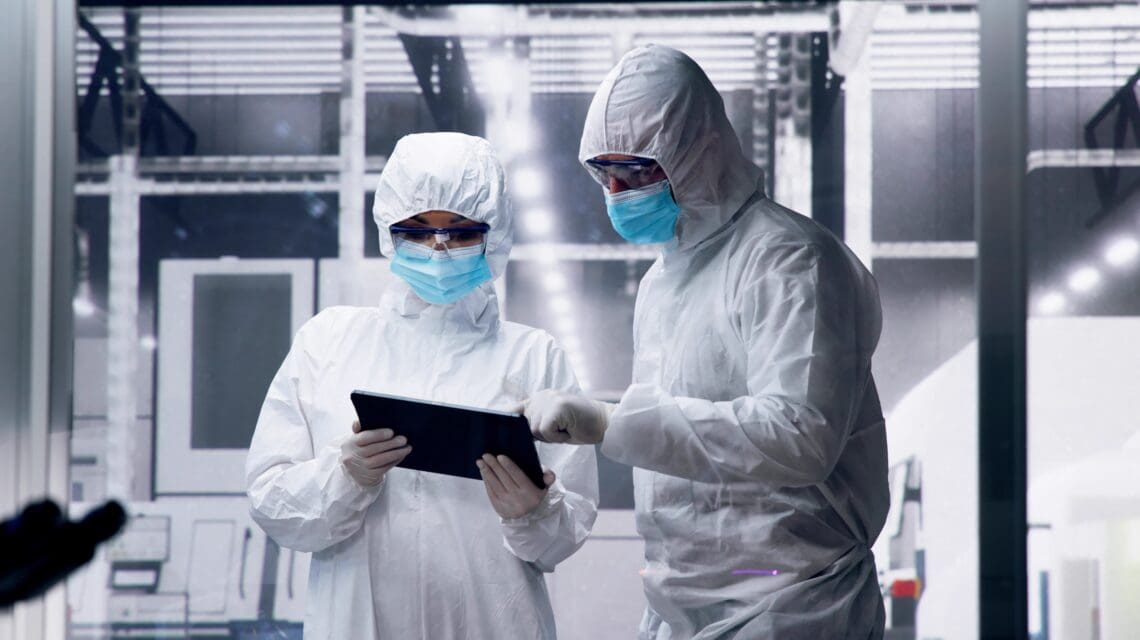 Coldroom Facility with two scientists