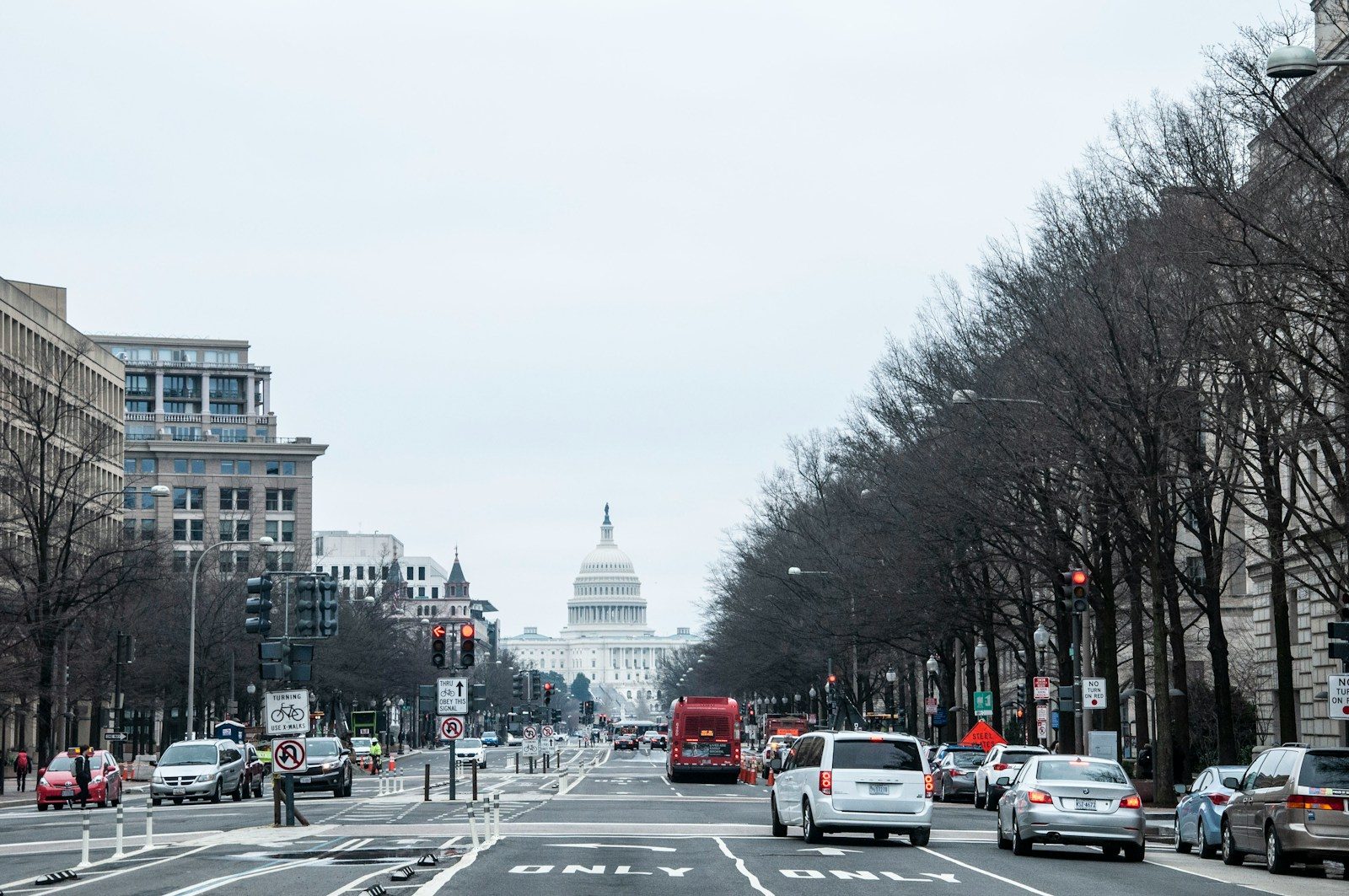 Pennsylvania Avenue leading to the U.S. Capitol in Washington, DC